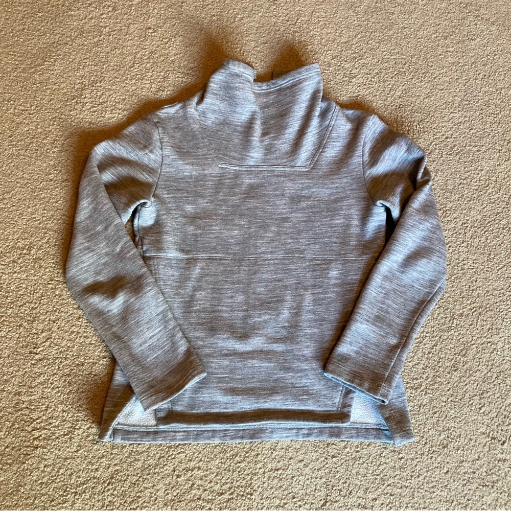Nau Women's Light Gray Cowl Neck Sweater Sweatshirt